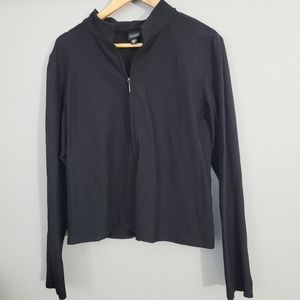 Eileen Fisher Long Sleeve Black Zip Up | M